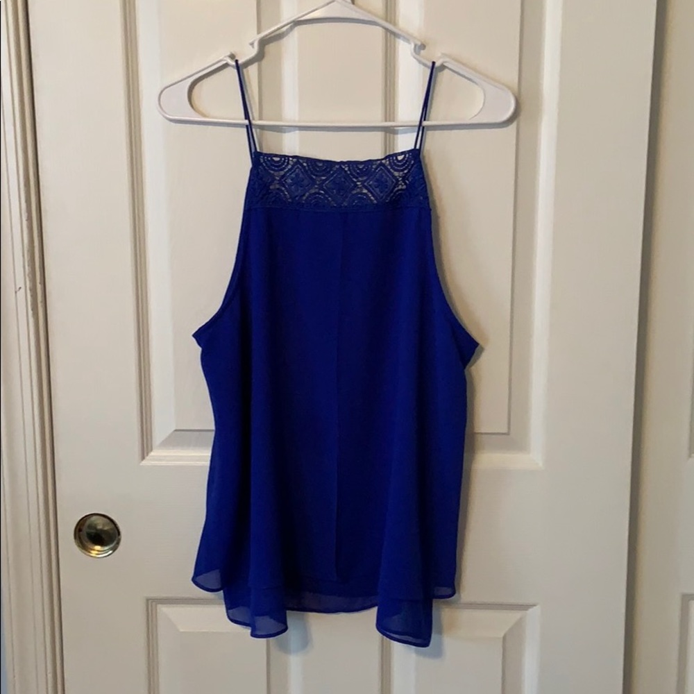 Royal blue sleeveless top